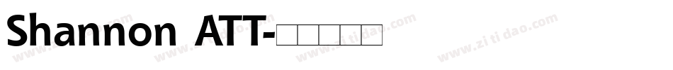 Shannon ATT字体转换
